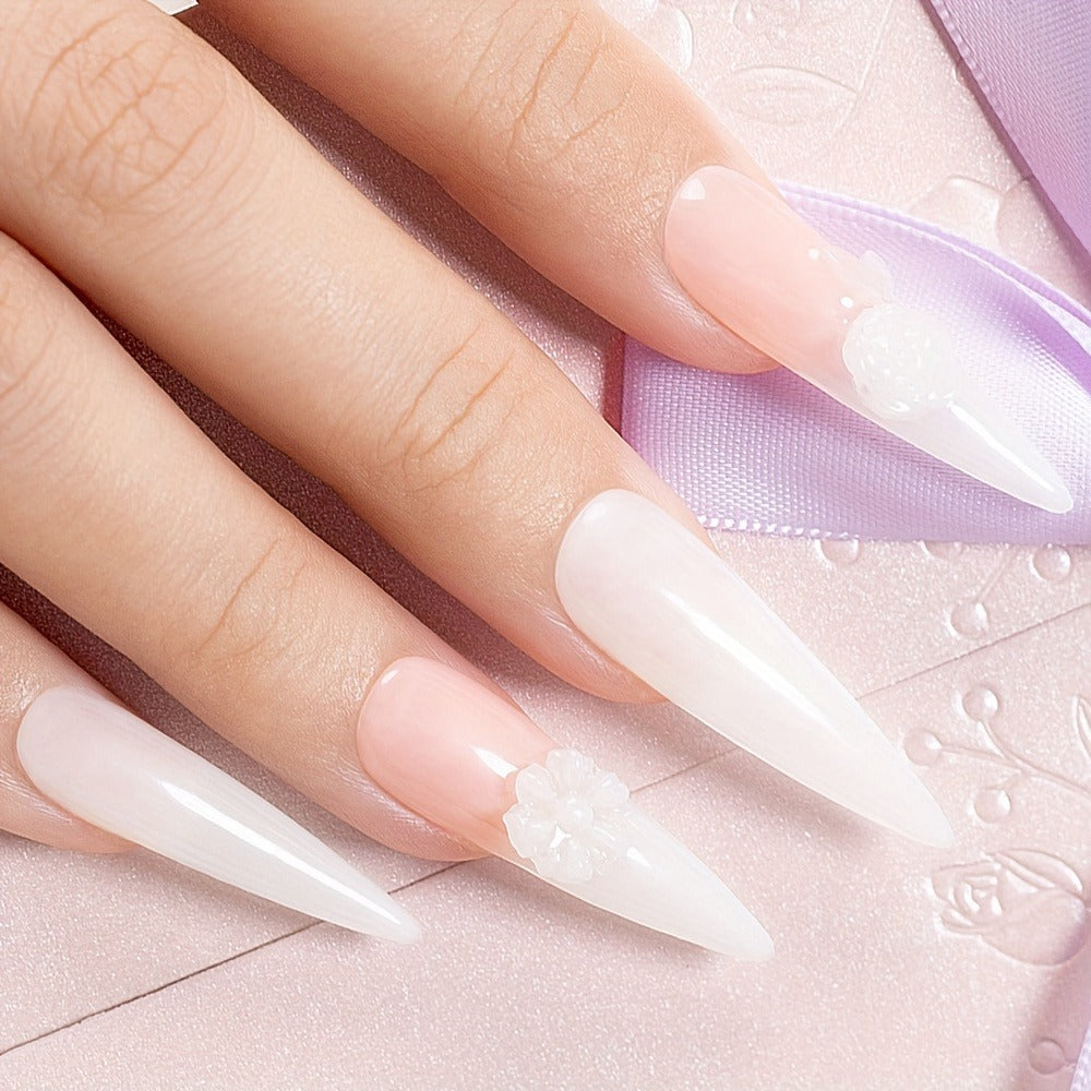 AWStorG 5pcs/Set Solid Gel Builder For Nails Starter Kit Clear Nude Nail Extension 3D Gel Nail Art Nail Glue For Acrylic Nails Rhinestone Gel Sculpture Molding Gel Hard Gel With Flower Molds Sculpting Brush