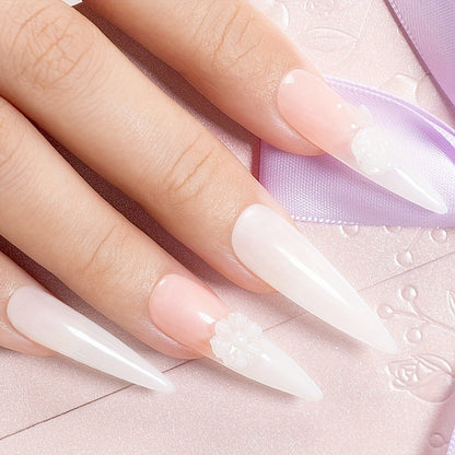 Nail Extension Gel Kit 5pcs Solid Builder Gel for Nails Clear Nude Hard Gel Nail Sculpting Set with Flower Molds Sculpting Brush 3D Nail Art Rhinestone Gel Acrylic Nail Starter Kit for Women