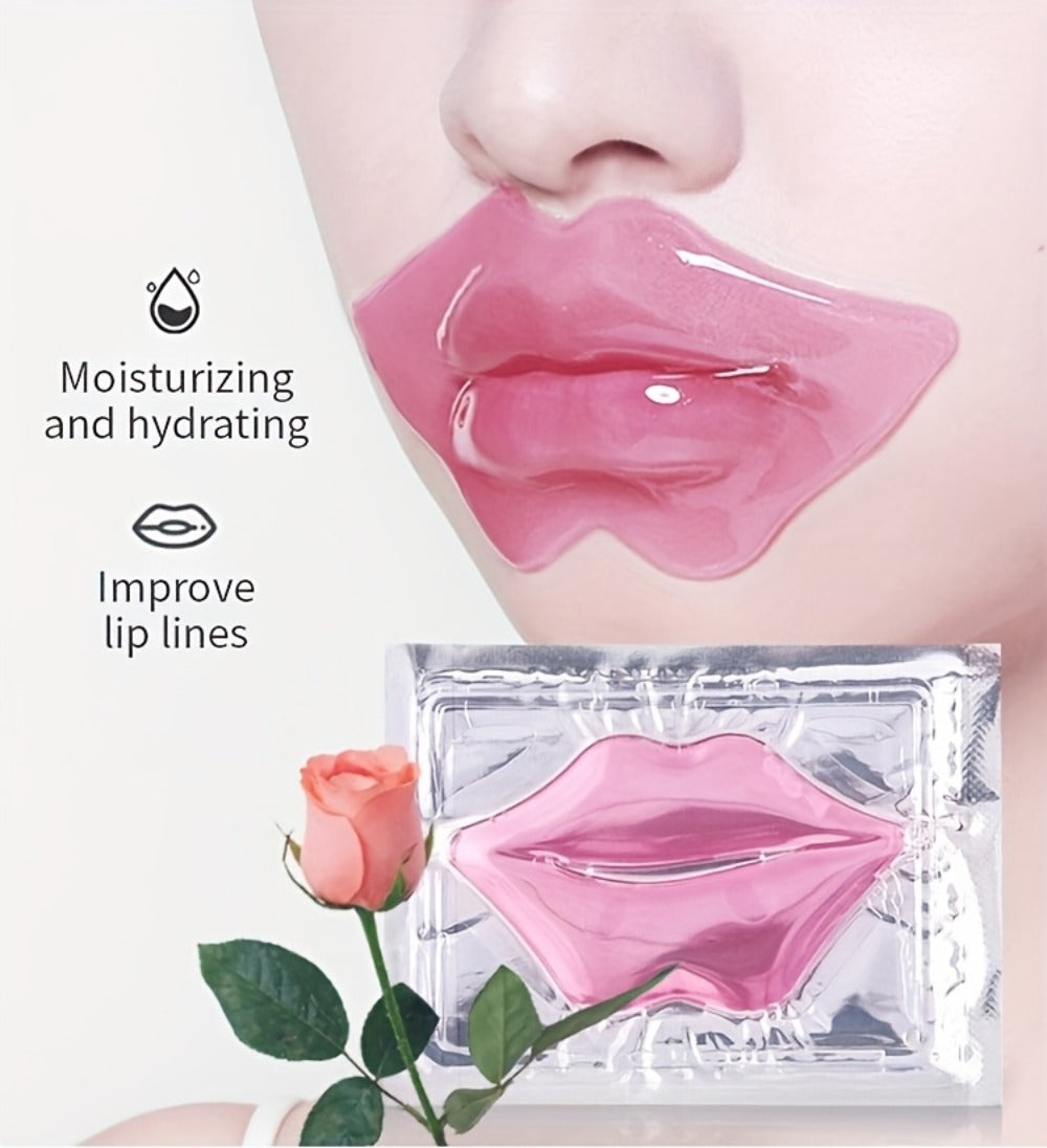 Lip Mask Hydrating Pink Moisturizing Nourishing Overnight Lip Treatment Dry Chapped Lips Repair Gentle for All Skin Types Women Gift 15pcs