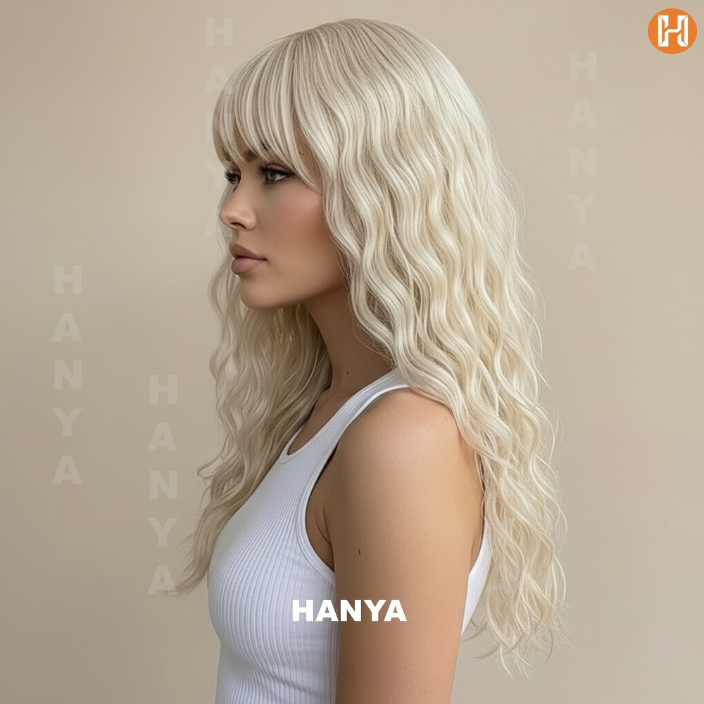 Synthetic Wig Heat Resistant Long 24 Inch for Women - Natural Daily Wear Party Beginner Friendly Multi-Color Dark Brown Ivory Golden