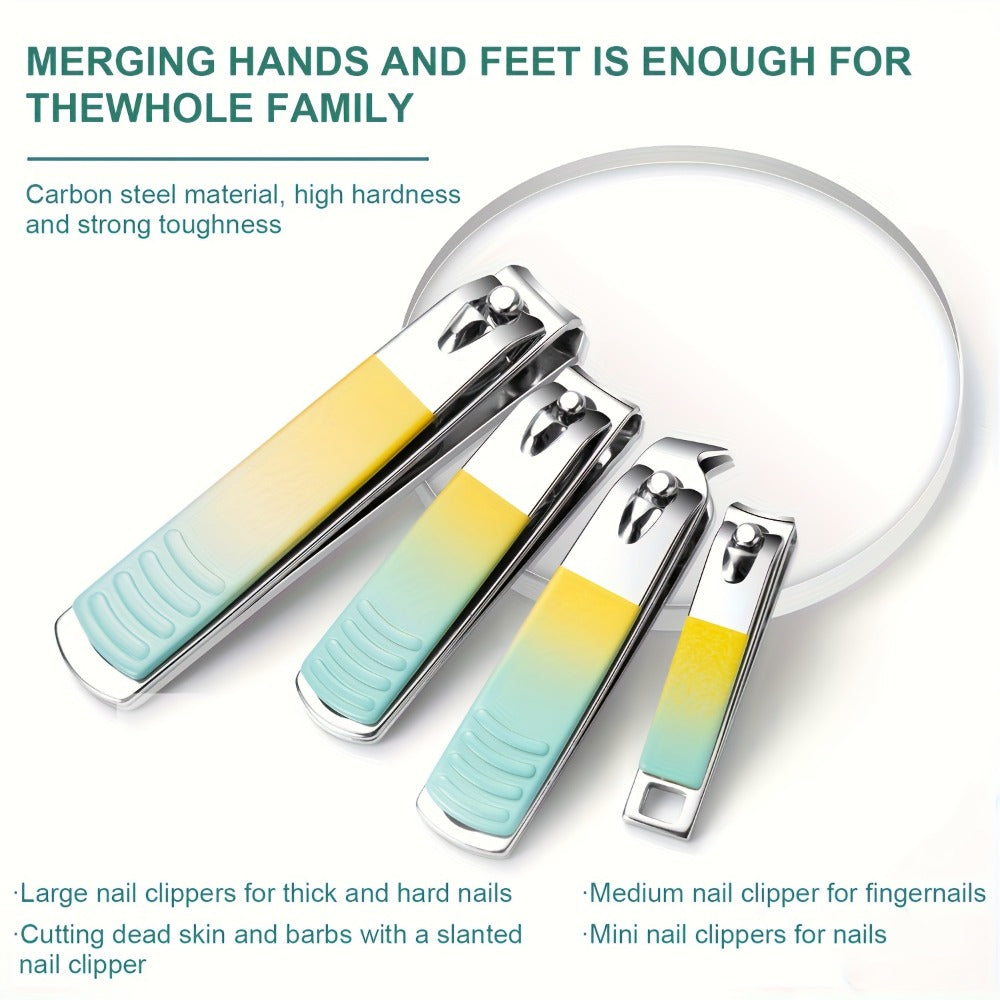 18 In 1 Nail Art Set | Nail Clipper Set For Men And Women With Toe Nail Clippers, Personal Care Tools, Portable Travel Case, Nail And Foot Tools, Beauty Set, Gift For Men, Women, Family, Friends, Wife | Gradient Color