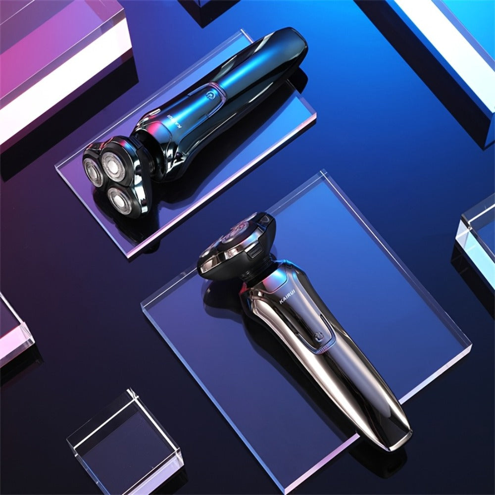 This 4D Floating High-End Electric Shaver Features a Three-Blade Design, Is Fully, Has an LED Display for Battery Status, And Supports Type-C Fast Charging, Making It a Perfect Gift for Men And Fathers.