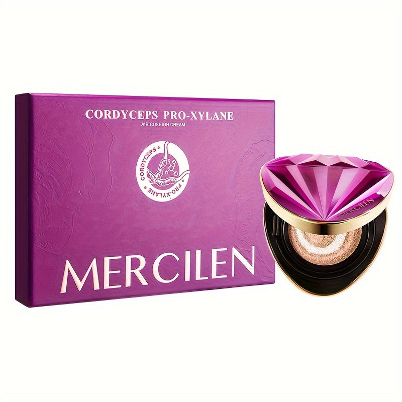 MERCILEN Aqua Flawless BB Cream - 15G*2, Tri-Color Nourishing Air Cushion Foundation with Plant Squalane, Moisturizing & for All Tones with Plant Squalane