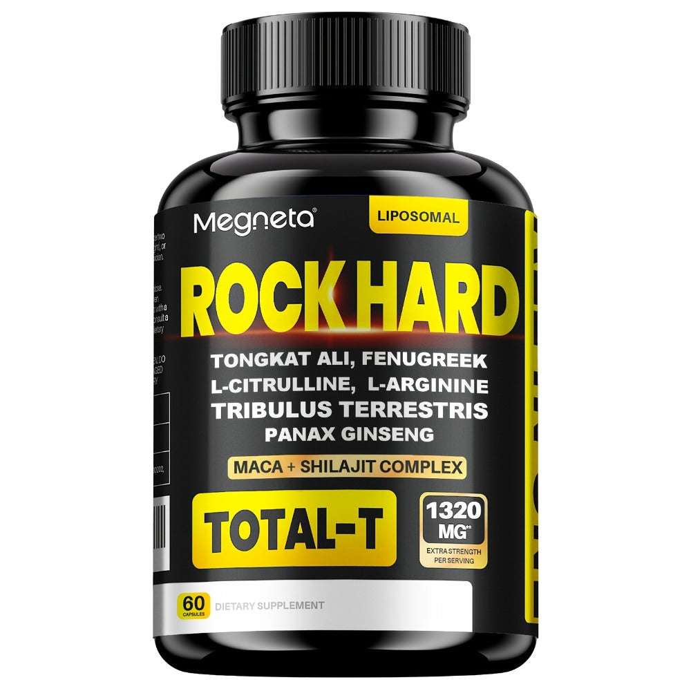 ROCK HARD Capsules| Enhanced Formula with Tongkat Ali, Tribulus Terrestris, Fenugreek & L-Citrulline|60 Count, 1 Month Supply