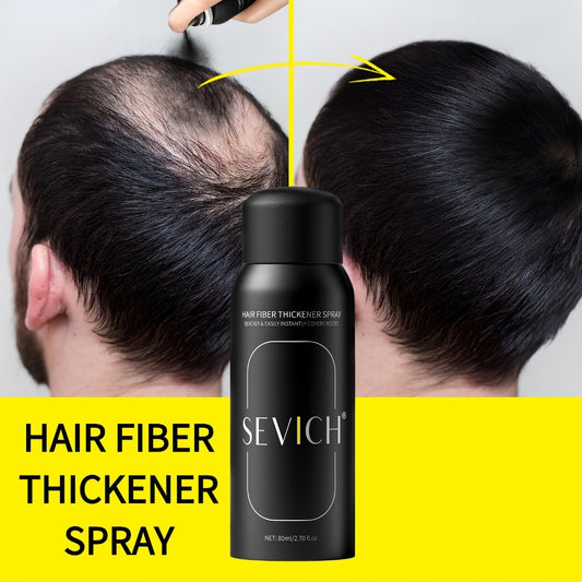 SEVICH Instant Root Cover Up Spray for Gray Hair - Temporary Hair Color Spray with Natural Plant-Based Fibers, No-Mark Transfer-Resistant Formula for Thicker & Fuller Looking Hair, Easy to Apply, Black & Dark Brown (2 Colors)