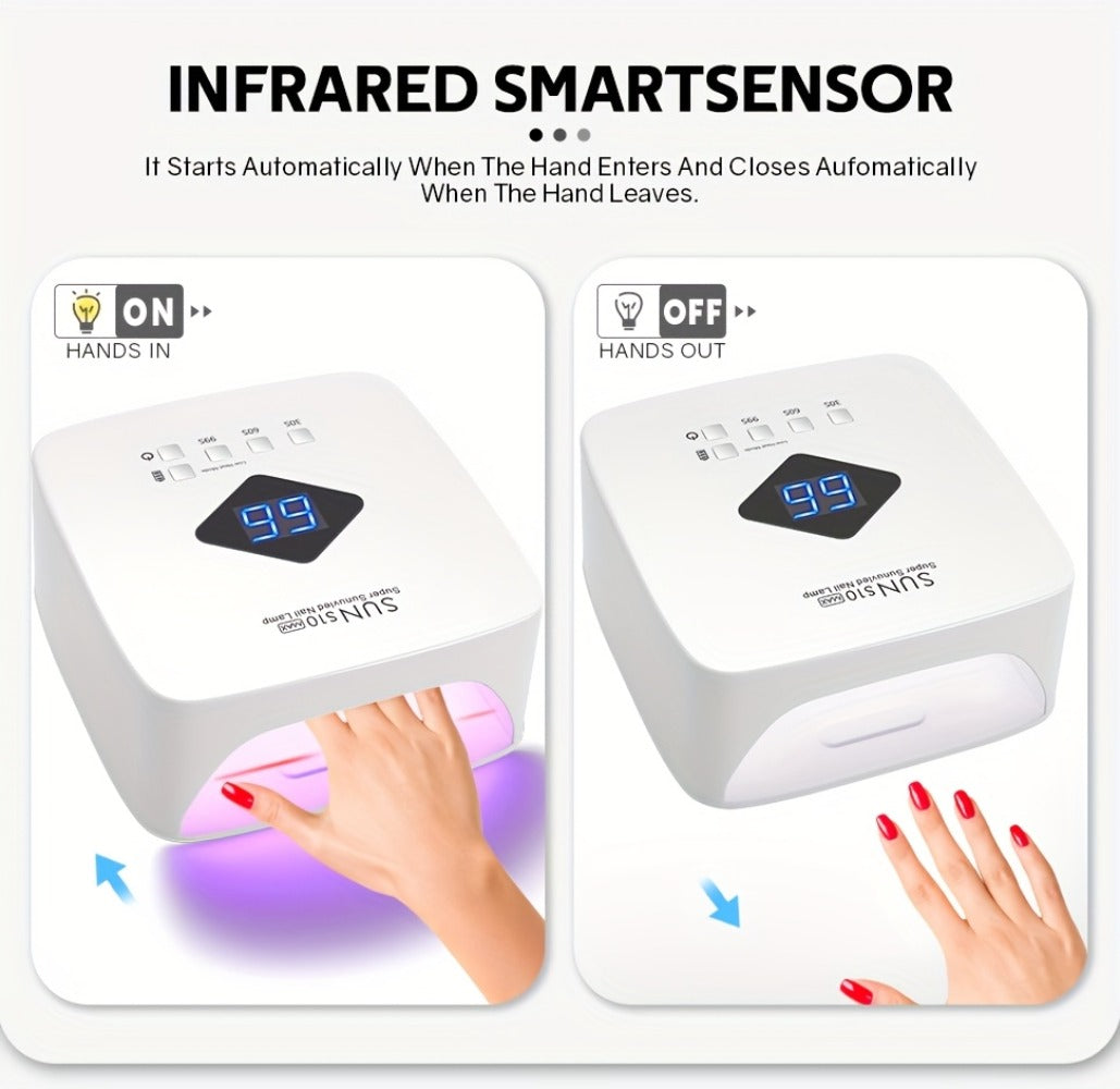 Nail Tech Supplies 30 LED 3 Timers Nail Lamp Fast Nail Gel Porfessional Safe Rechargeable Portable Wireless Nail Polish Dryer