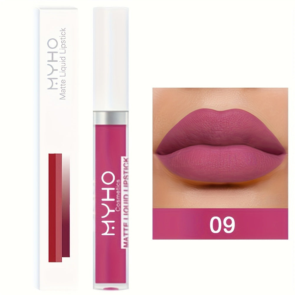 Velvet Matte Lip Gloss Set 9pcs — Waterproof High Pigment Lip Glaze, Non-Stick Creamy Formula, Long-Lasting Color for All Skin Tones, Perfect Gift for Women, 18 Shades Available