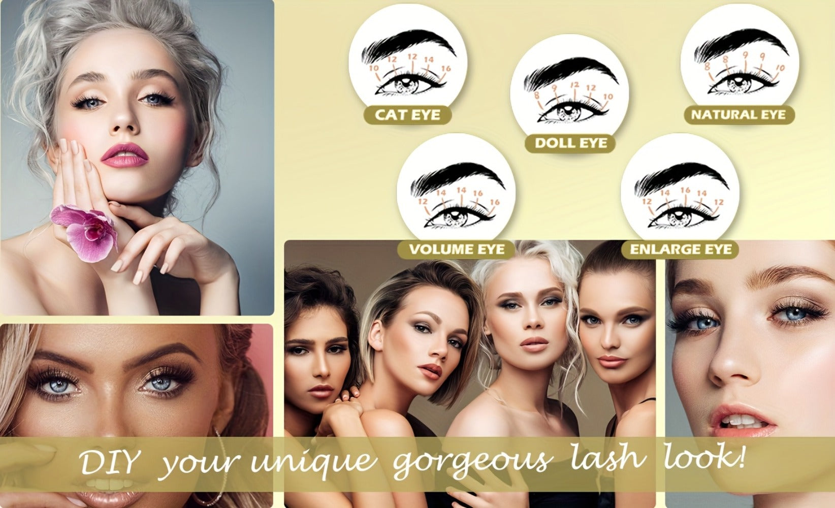 156pcs Self Adhesive Eyelashes Clusters Kit with 2 Tweezers Lash Clusters DIY Eyelashes Pre Glued Reusable No Glue Needed No Remover No Residue
