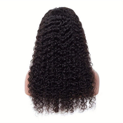 Lace Front Wig Human Hair 4x4 HD Transparent Closure - Brazilian Body Wave Pre Plucked Baby Hair 180% Density Natural Black 14-26 Inch