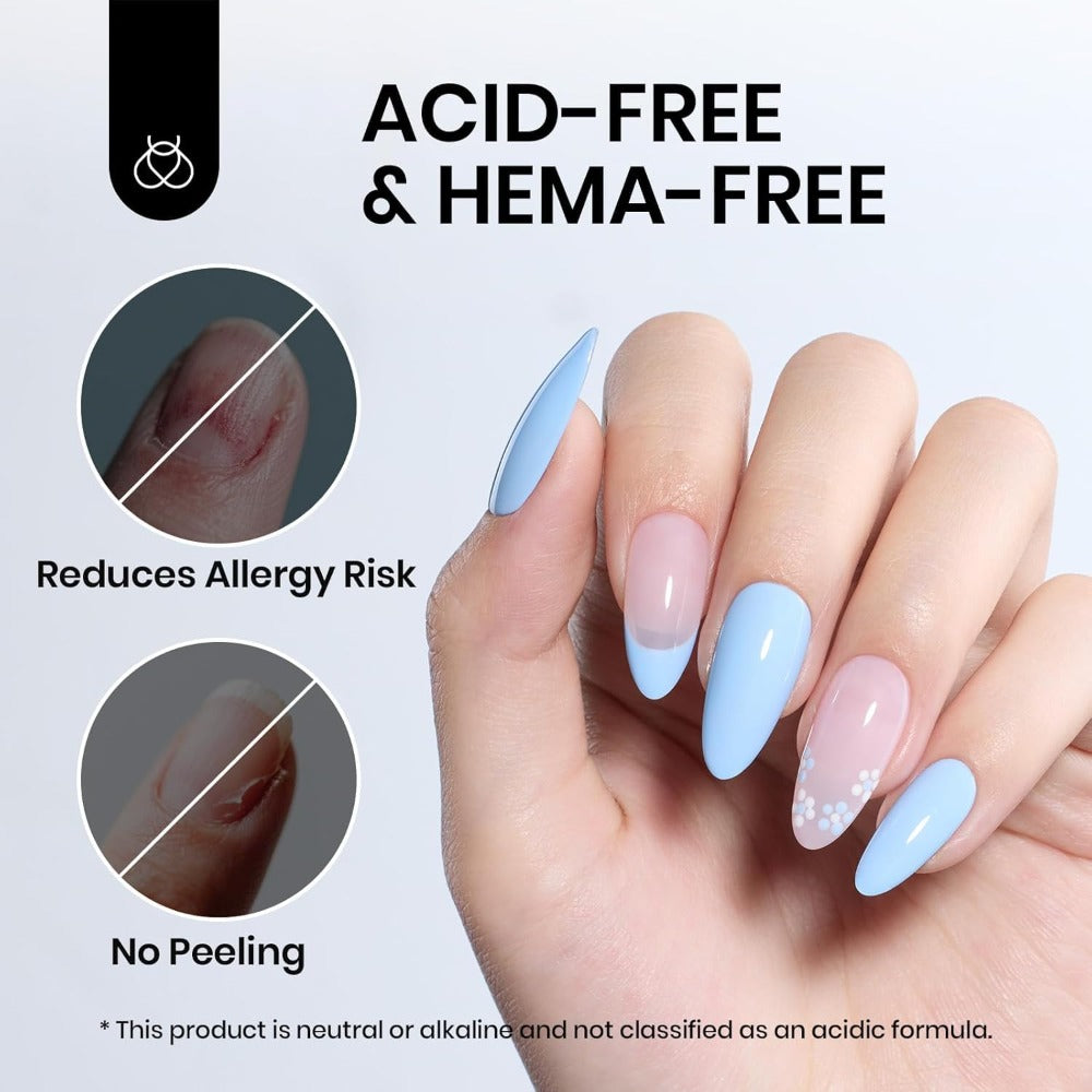 Nail Glue and Dehydrator Kit 3Pcs Professional Acid-Free HEMA-Free Gel Nail Bond Primer Prep Set for Press On Nails Nail Tips Extensions Gel Manicure Long Lasting Adhesion Gift for Women