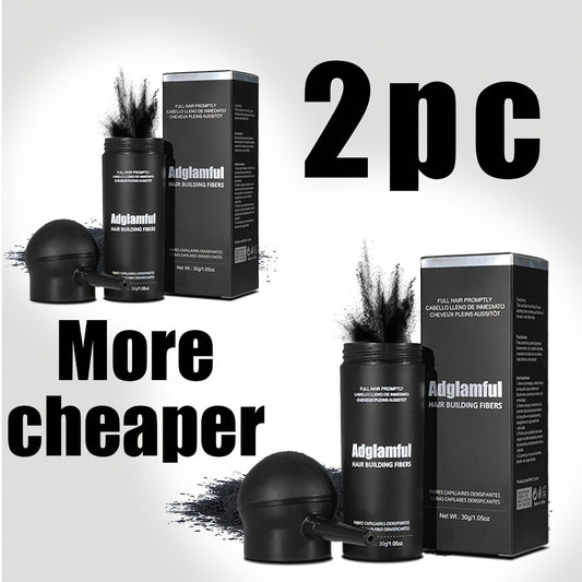 Adglamful Hair Volumizing Fibers 30g 2-IN-1 Set, 2pcs, Perfect for Areas with Sparse Hair, Fills In Part Lines And Hairlines, for Men And Women.