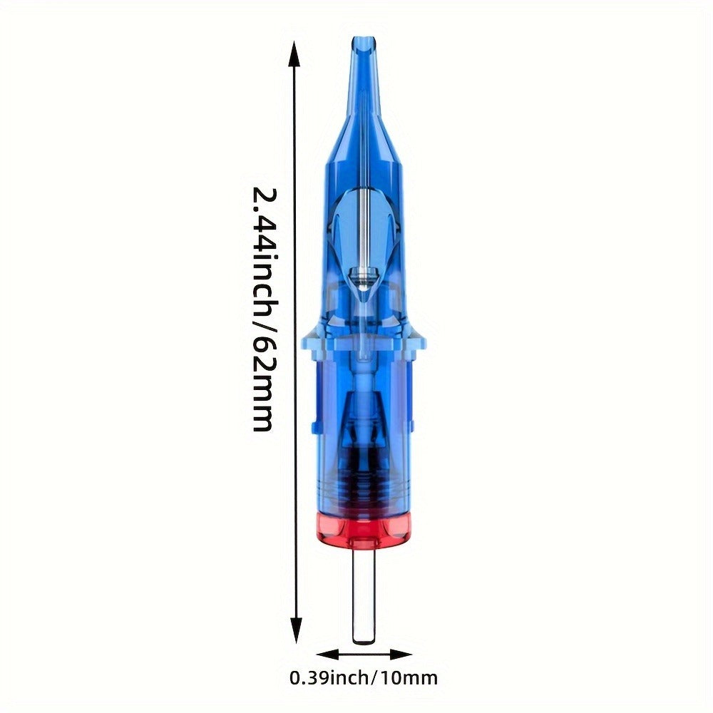 POSEIDON V3 Tattoo Cartridge Needles 50pcs Mixed Size Steriled Needles with Membrane Safety Cartridges-1203Rs, 1205RS, 1207RS, 1209RS, 1211RS