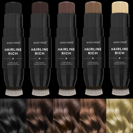 Dual-Purpose Temporary Hair Color Pen Featuring a Brush - Fast Coverage for Gray And for white Hair, Waterproof Root Touch-Up Stick for a Seamless Appearance