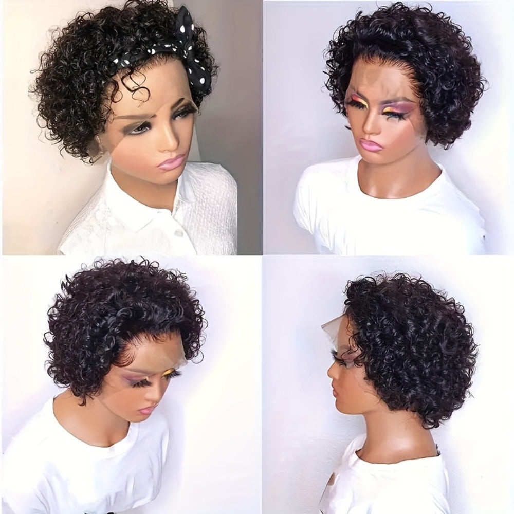 Best - Selling African Small Curly Black Wig - Women's Short Hair Curly Full Wig for Party, Show, Music Festival and Travel Gifts