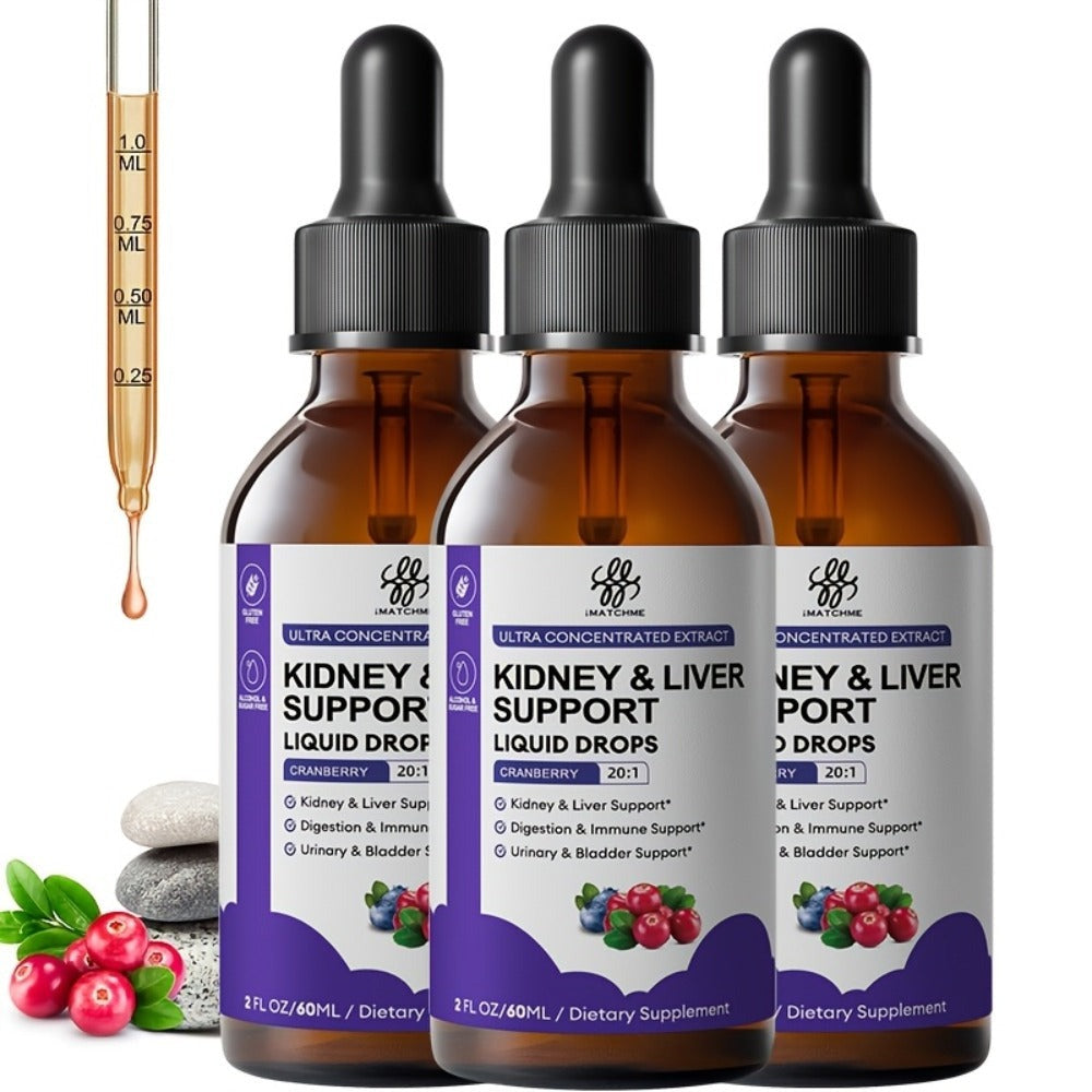 27-In-1 Complex Kidney And Liver Support Drops - Alcohol-Free, Made from a Variety of Natural Herbs Carefully Selected Ingredients, Support Liver Health, Balanced Health, 1/2/3Bottles