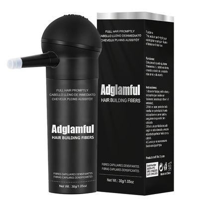 Hair Building Fibers 2-in-1 Kit with Spray Bottle - Thickening Powder for Thinning Hair Fuller Thicker Look Natural Appearance Conceals Hair Loss Suitable All Hairstyles Medium Brown Black
