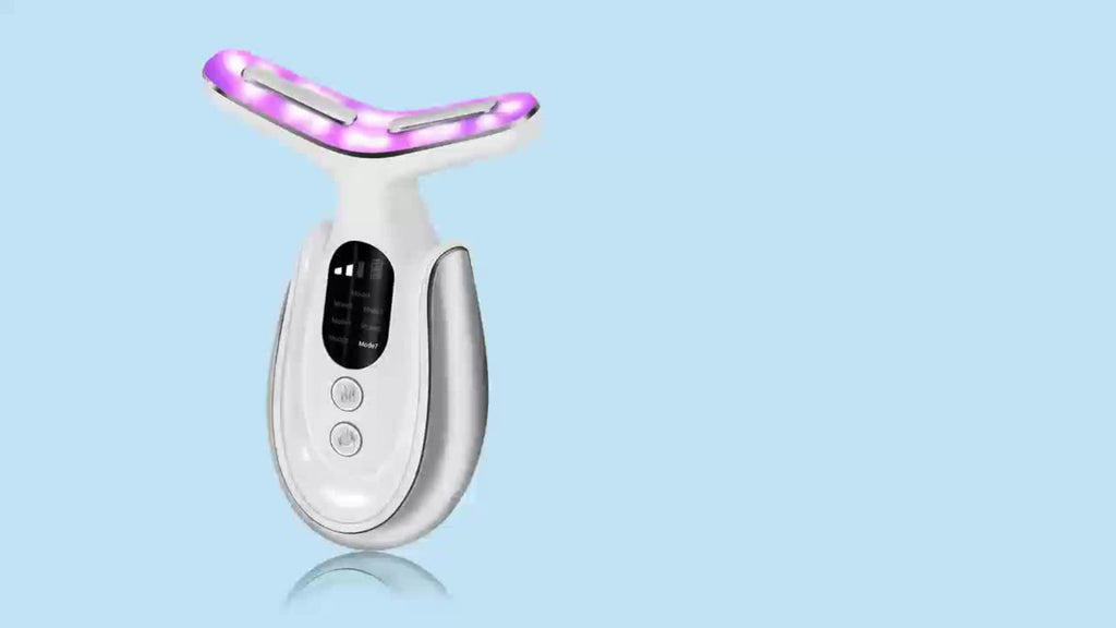 7-In-1 Multifunctional Neck And Facial Massager with LED Lights - Rechargeable, USB Charging, Lithium Battery Gift for Mom on Mother'S Day