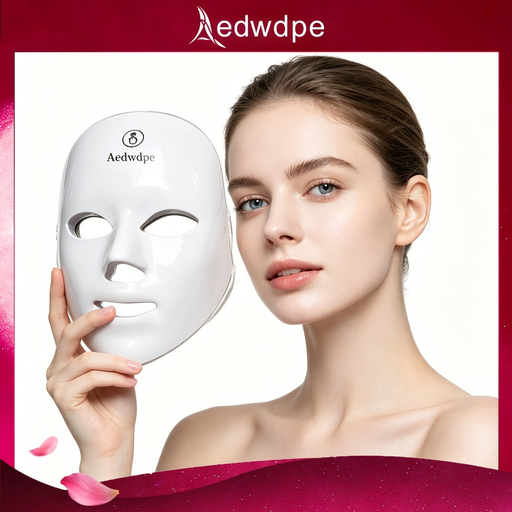Ideal Holiday Gift, 7-Color LED Light Skincare Device, Multifunctional Home Beauty Tool, Facial Available, Ideal For Personal Care And As A Gift For Mother'S Day Or Girlfriend