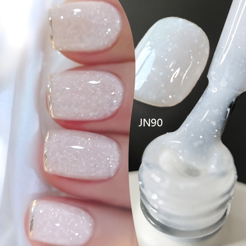 BORN PRETTY Milky White Jelly Nude Gel Nail Polish 0.34oz White Translucent Soak Off Gel Vernis Semi Permanent Need Light