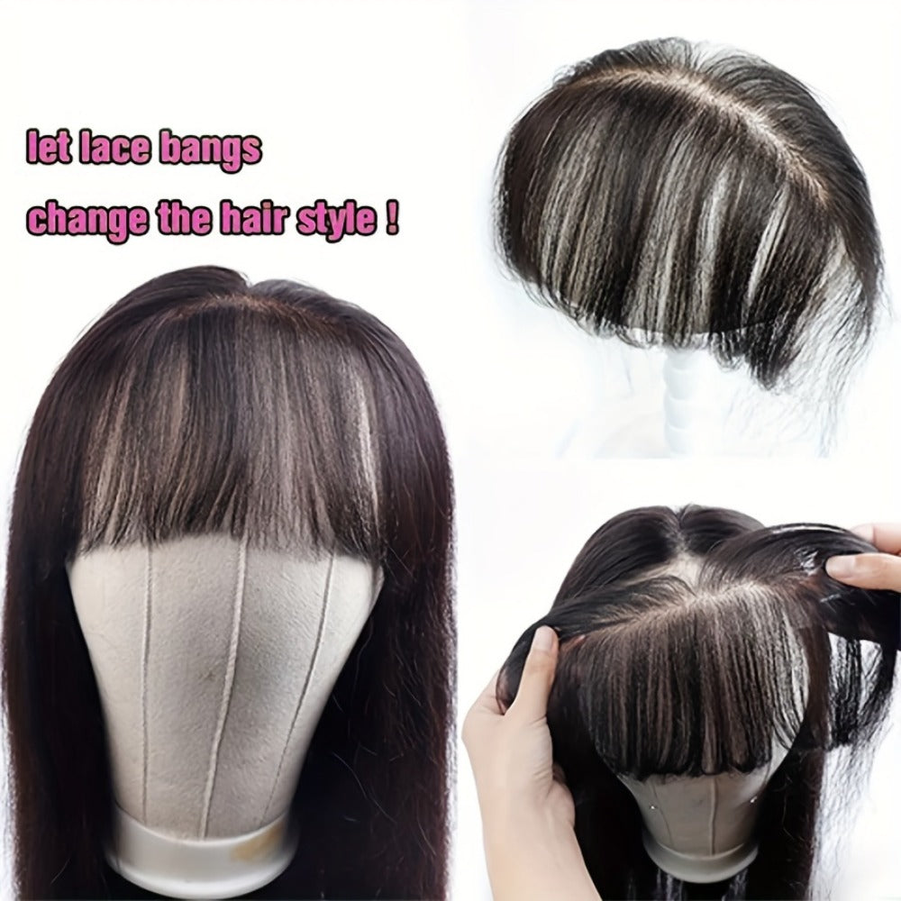 HD Lace Hairline Piece with Baby Hair – 6x1 Brazilian Lace Front Bangs Hairpiece, Handmade Natural Hairline for Wigs, Dreadlocks & Hair Extensions, Natural Color 6 Inch
