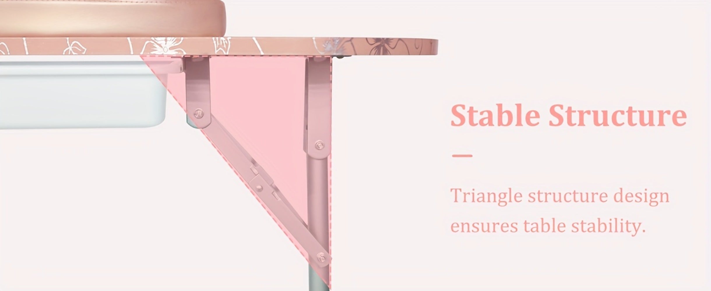 Foldable Nail Table for Manicures, Featuring a Drawer, LED Lamp, Four Lockable Wheels, And a Carrying Bag, Designed for with a Wrist Cushion