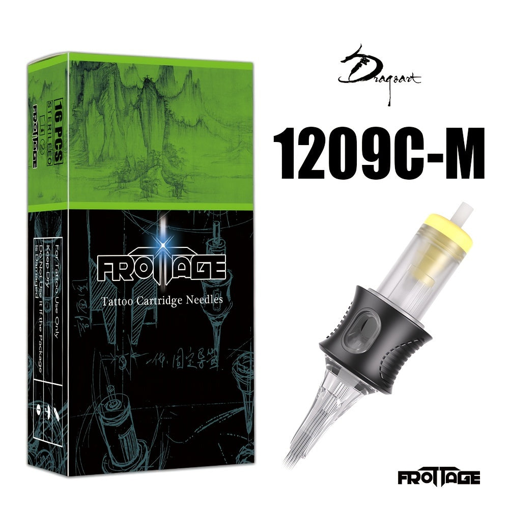 Tattoo Cartridge Needles Integrated Set High Transparency Tips Stable Assembly Round Liner Shader Curved Magnum M1 for Artists & Beginners 26 Sizes RL RS CM