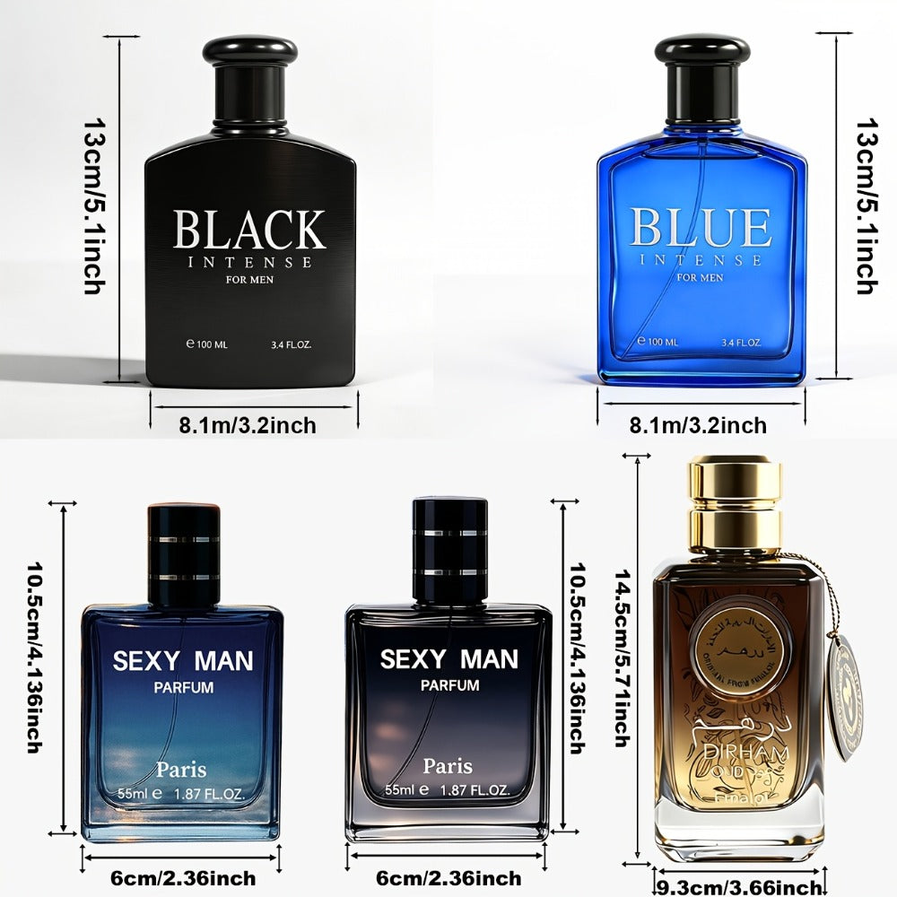 Oud Cologne Gift Set for Men Luxury Arabian Eau de Parfum Long Lasting Citrus Woody Scent Elegant Gift Box for Him 1.7oz 3.4oz Birthday Anniversary