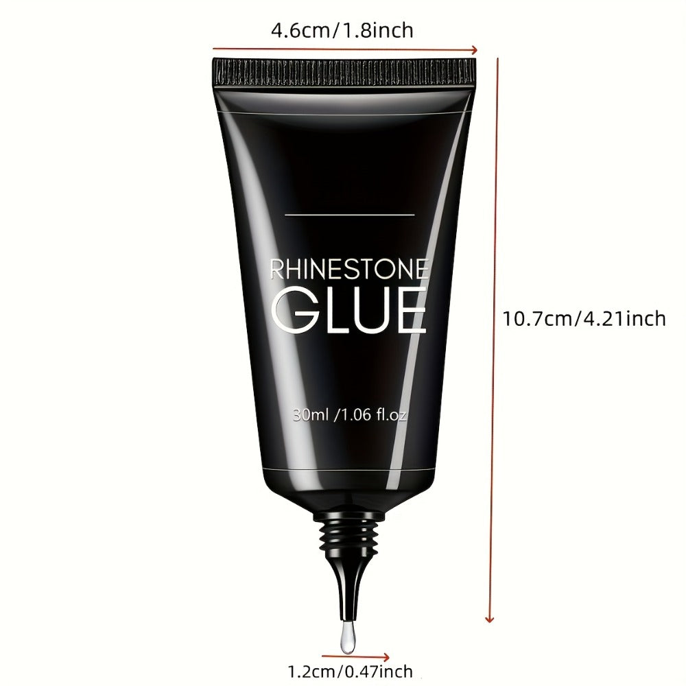 2pcs Rhinestone Nail Glue, Super Strong 3D Bling Gel for Charms and Gems, /LED Cured, Non-Waterproof, Alcohol-Free - Ideal for Nail Art Decorations