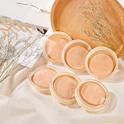 Setting Powder Concealer Kit with Puff & Brush Wet Dry Formula Oil Control Water Resistant Long Lasting - Ivory White Natural Bright Shades Face Makeup