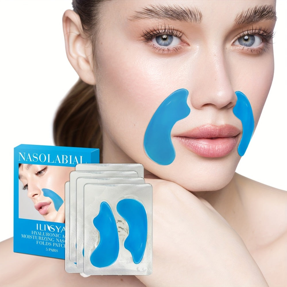 ILISYA 3 Boxes, Hyaluronic Acid Laugh Line Sticker, Collagen Nose Line Sticker with Lifting And Tightening Effect, Law Line Sticker, Supplement Collagen, Increase Skin Elasticity, Make Smile More Confident, Discount Pack, Daily Skin Care Good