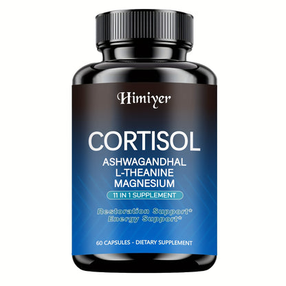 Ashwagandha & Rhodiola Rosea Capsules for Cortisol Control, Energy & Restful Sleep – with L-Theanine & Magnesium for Stress Relief & Mood Support | 60 Capsules | ShopVora UK