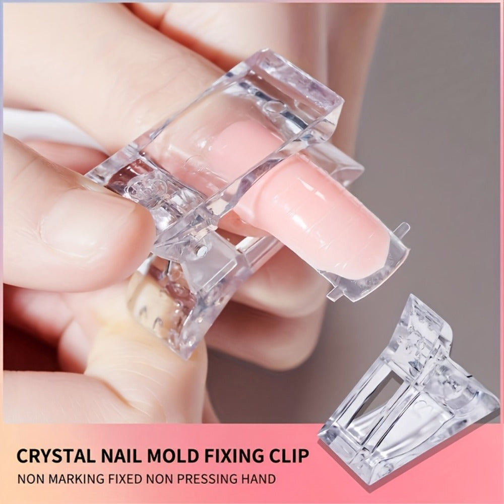 All-in-One Poly Nail Gel Kit: 6 Colors (Clear, Pink, White) Hard Builder Gel for Nail Extensions & Thickening - Long-Lasting Salon & Home Use Nail Strengthening System, French Manicure Solution for, brittle, thin Nails