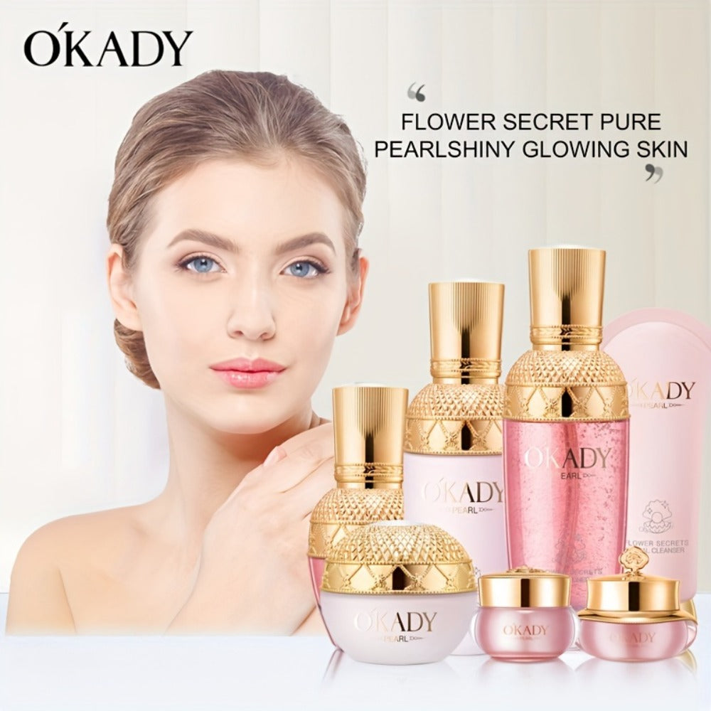 Flower Secret Luxury Skin Care Gift Box, High Content - Skin Moisturizing, Skin, Facial Skin Care, 7pcs Skin Care Set, The Best Choice for Gifts, High-quality Luxury Skin Care Gift Box