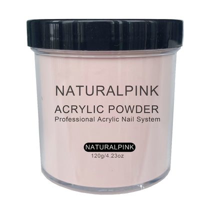 Acrylic Nail Powder 4oz - Professional Rose Peach Almond Natural Pink Formaldehyde-Free System for Nail Extensions Sculpting 3D Nail Art No Lamp Needed Nail Tech Supplies