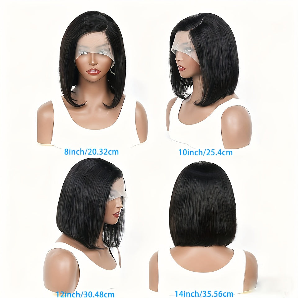Side Part Bob Wig Human Hair T Part Bob 13*4 Lace Front Wigs Human Hair Pre-Plucked 180% Density Straight Frontal Wigs Human Hair Lace Short Wigs Natural Color, 8-14inch, | Up to 50% Off