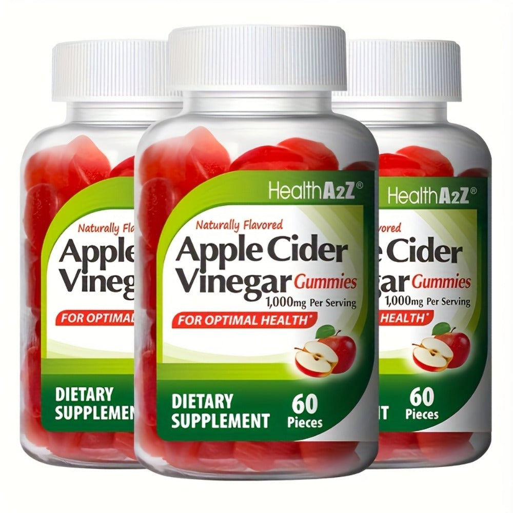 Apple Cider Vinegar Gummies 1000mg 60ct | Extra Strength ACV with B6, B12, Folic Acid, Pomegranate & Beet | Digestive Health, Clear Skin & Diet Support | Antioxidant | Great Taste
