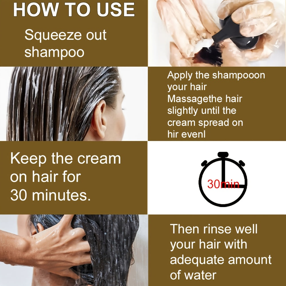 This Is a 3-In-1 Hair Dye Shampoo Made from Natural Plant, Providing Deep Moisture And Protection for Your Hair. The Plant-Based Dye Is Gentle And Non-Irritating, Offers Long-Lasting Color, And Effectively Covers Gray Hair