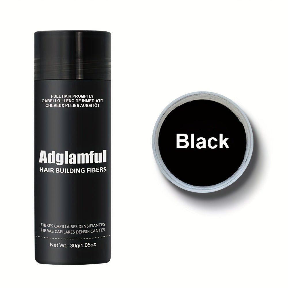 Hair Building Fibers 30g Large Size - Natural Look Thinning Hair Concealer for Volume & Thickness | Covers Hairline | Unisex | Black & Dark Brown