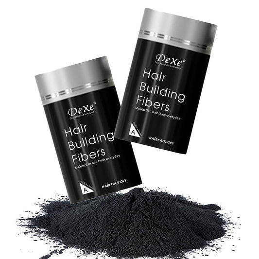 2pcs DeXe Hair Fiber Powder 22g, Natural Fine, 1 Second Adhesive, for Travel, Business, Men, Women, Unisex Adult, Normal Hair Style