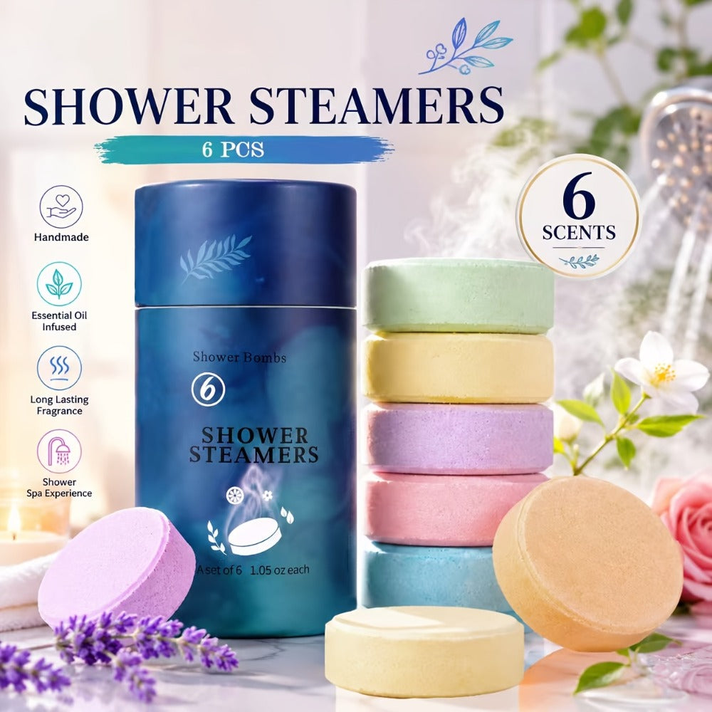 Shower Steamers - Birthday Gifts for Women 6 Pack Eucalyptus Lavender Shower Bombs with Essential Oils, Self Care Mom Gifts for Mothers Day Gifts for Wife Mom from Daughter, Gifts for Her Him Men Halloween And Christmas Gift