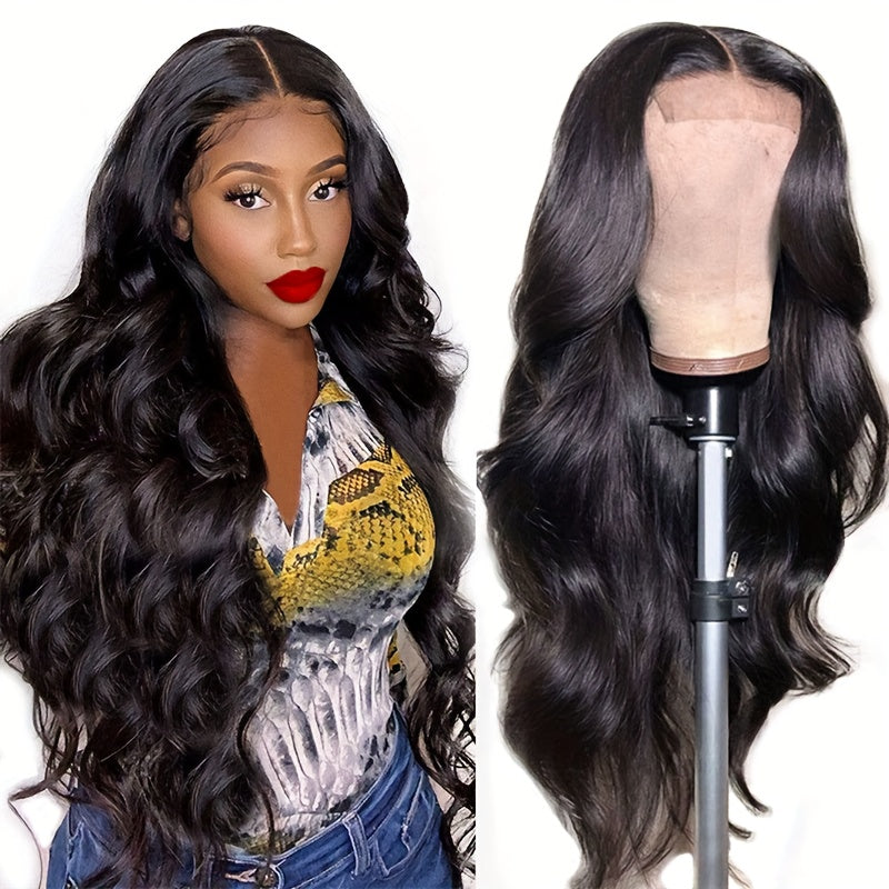 Headband Wig Curly Hair 28 Inch Long Wavy Wig for Women Big Wave Dark Brown Black Synthetic Heat Resistant Fluffy Party Wig Pompadour Style