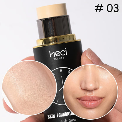 Concealer Foundation Stick 2pcs - Full Coverage CC Cream Waterproof Long-Lasting Matte Finish, Lightweight Moisturizing Formula for Light to Medium Tan Skin Tones, Multi-Purpose Flawless Makeup