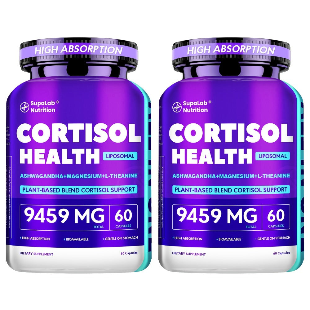 Stress Manager-Balanced Cortisol, Restful Sleep & Mood Enhancement, Relax|with Rhodiola Rosea, Ashwagandha, L-Theanine & Magnesium 120 Capsules, 4 Months Supply