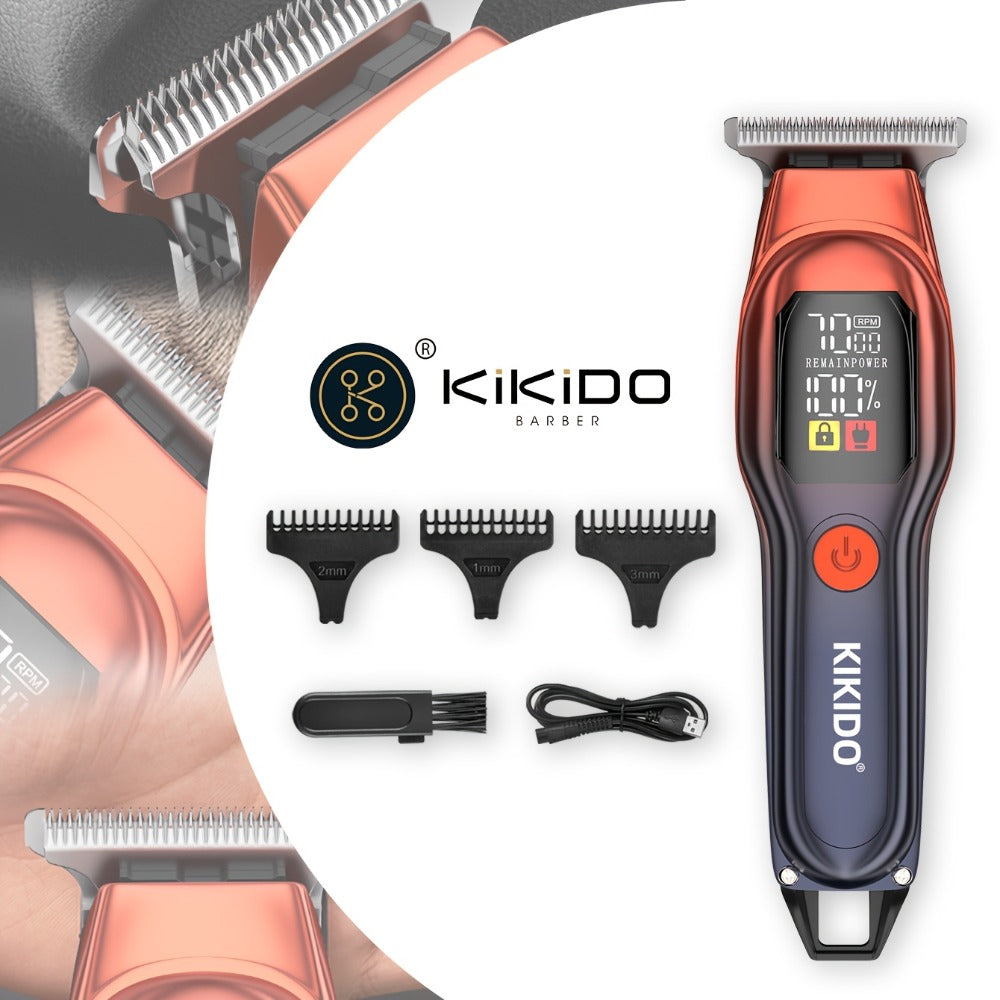 Electric Hair Clipper - Portable, USB Fast Charging, 2 LED Display Screen, Interchangeable Comb for Precise Grooming, Essential for Travel And Home Use, Rechargeable Hair Trimmer
