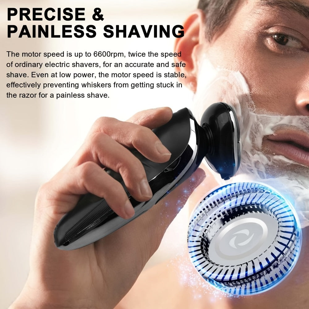 Father's Day Gift for Men, Electric Shavers Cordless Rechargeable Face Beard Nose Hair Trimmer 3-in-1 Kit Make Up, Ideal Gift for Father, Boyfriend, Brother