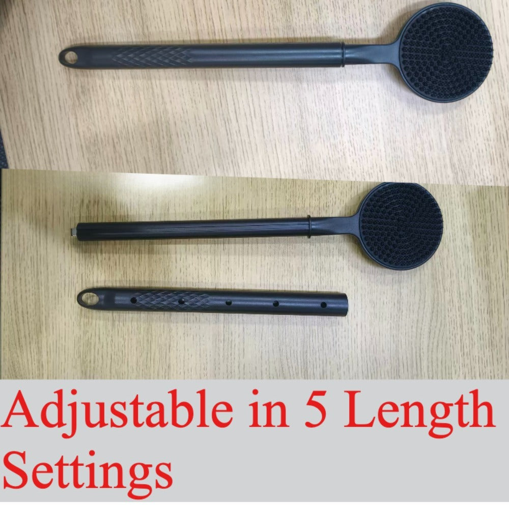Extendable Shower Cleaner - Soft, Adjustable Long-Handled Bath Brush, Oversized, Lightweight, Ergonomically Designed, Gentle Back Cleaner for Thorough Cleaning, Tub Scrubbing Brush, Soft Bristles, Sanitary Material, Exfoliating, Skincare