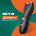 Ball Trimmer For Men - IPX7 Body Hair Trimmer, Ceramic Blade, LCD Battery Display, Replaceable Blade Head, Electric Groin & Pubic Shaver ES030