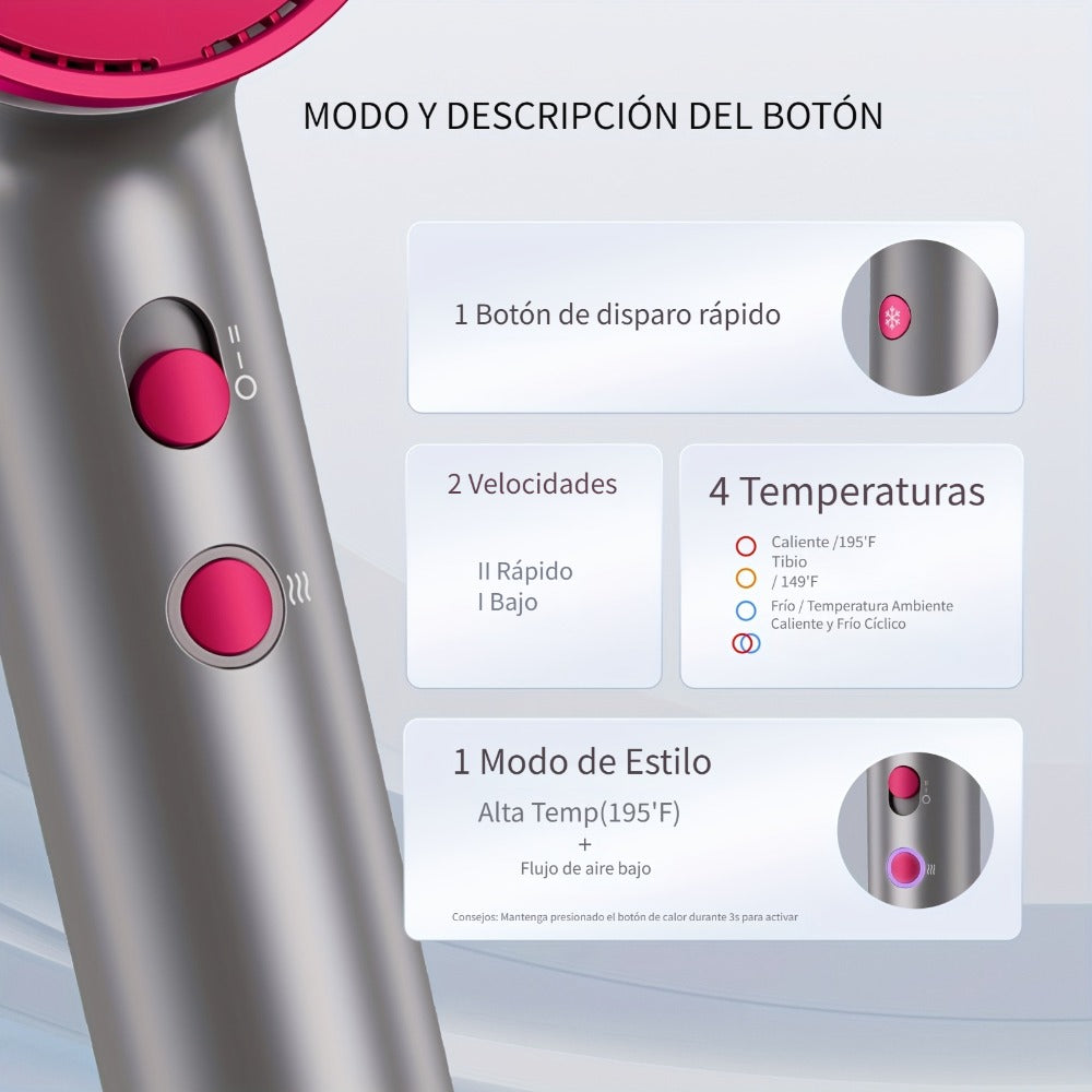 Quick-Drying Hair Dryer Featuring a Diffuser for Curly Hair, 1875W Professional Ionic Blow Dryer Suitable for Both Women And Men, Lightweight And Powerful Portable Hair Dryer Ideal for Travel, Perfect Gift for Friends And Partners
