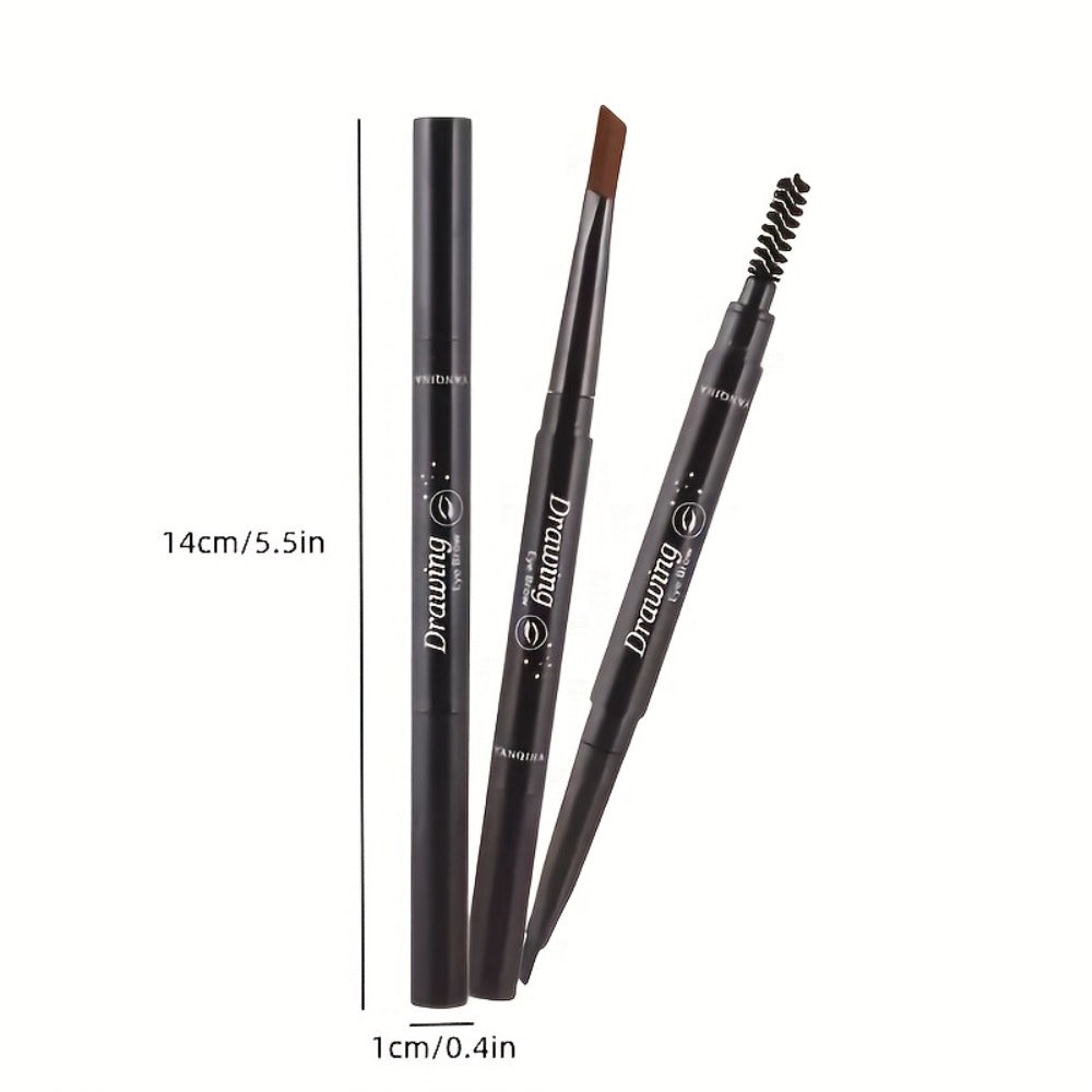 Eyebrow Pencil 12 Pack Double-Headed Automatic Waterproof Brow Pencil with Brush Tip 5 Colors Natural Makeup Long-Lasting Precision Eyebrow Definer for Women