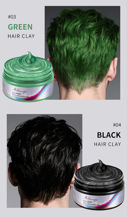 Temporary Hair Dye Color Wax 3.53oz — Non-Damaging Easy Wash Hair Color for Halloween, Carnival & Festival Styling, Mixable Shades, Natural Hold Not Stiff, 9 Colors